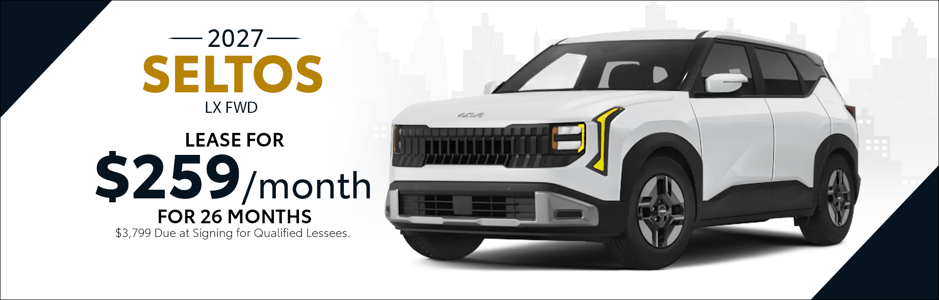 2027 Seltos LX FWD Lease for $259/month