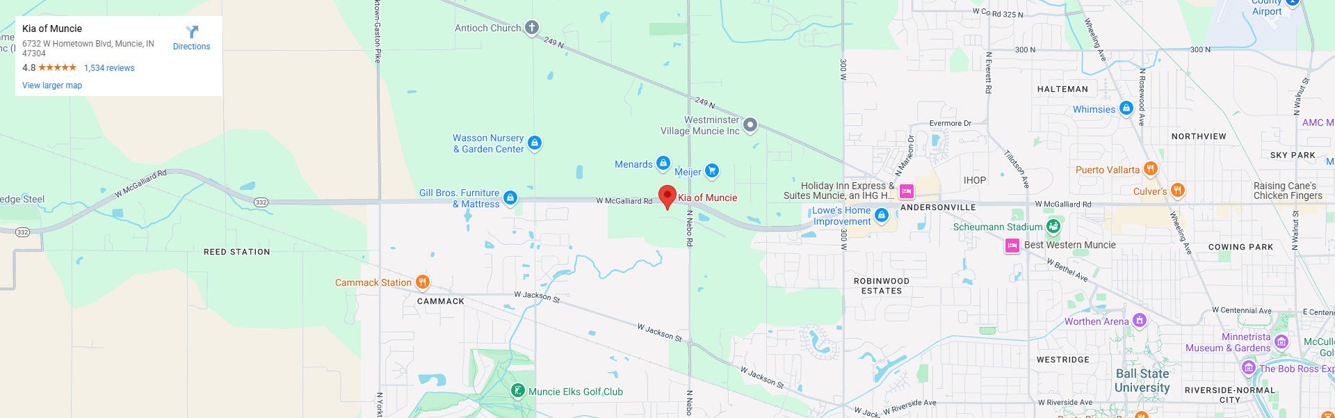 Kia Of Muncie Homepage Map