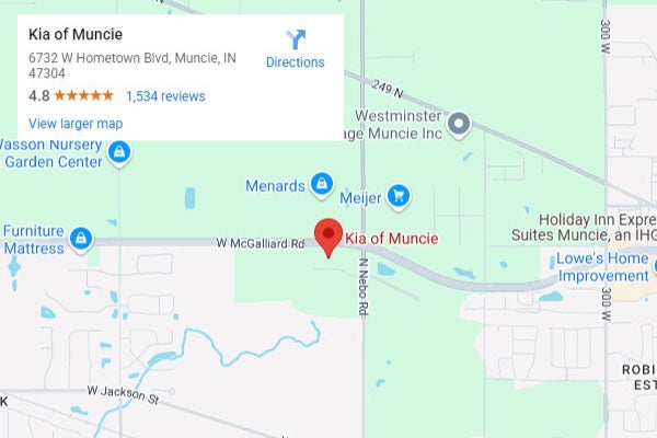 Kia Of Muncie Homepage Map